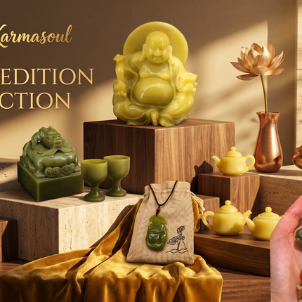 Limited edition Olive Jade jewelry with rare bracelet design