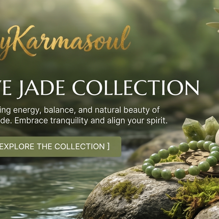 Olive Jade bracelet for balance and protection