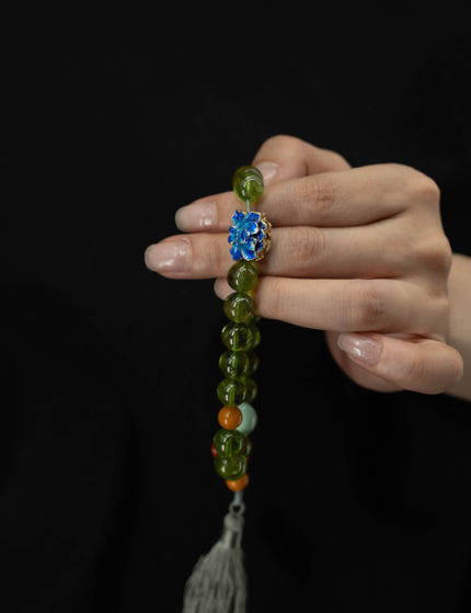Lotus Bloom Peridot Bracelet-Karmasoul