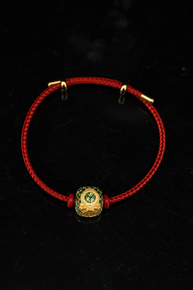 Guardian Dragon Peridot Bracelet-Karmasoul