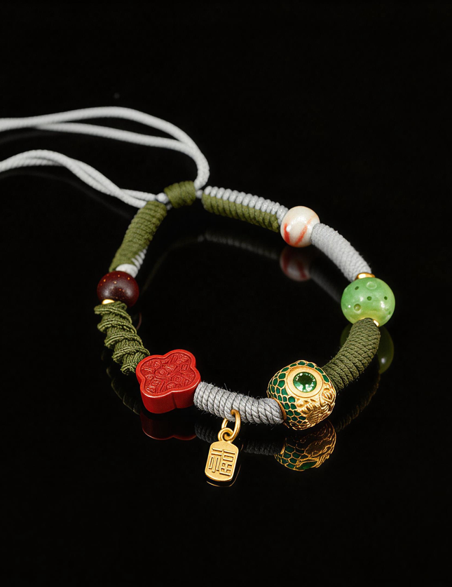 Green Dragon Peridot Bracelet-Karmasoul