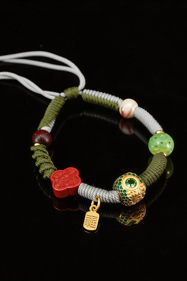 Green Dragon Peridot Bracelet-Karmasoul
