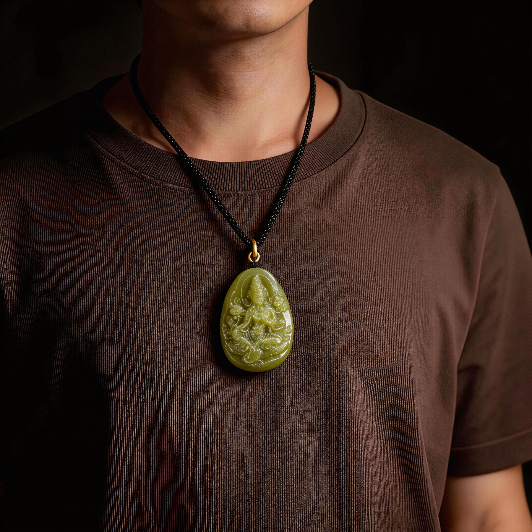 Green Tara Healing Jade Pendant-Karmasoul