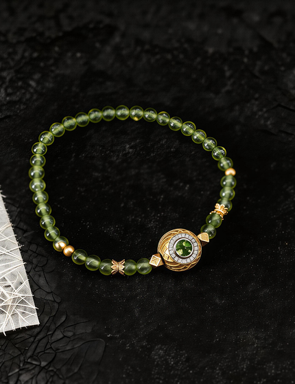 Natural Peridot Beaded Bracelet