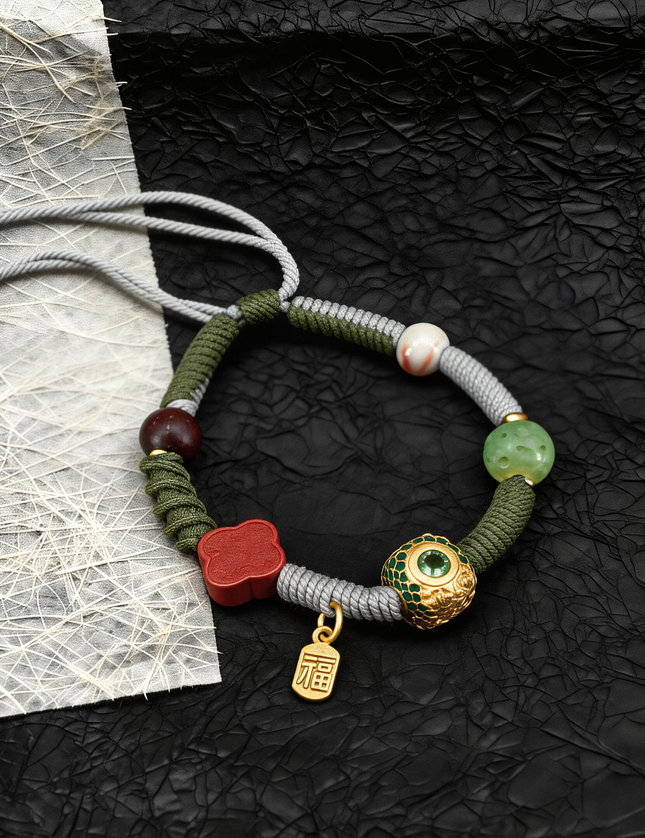 Green Dragon Peridot Bracelet-Karmasoul
