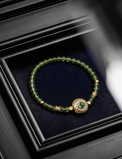 Natural Peridot Beaded Bracelet