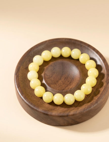Yellow Jade Beaded Bracelet