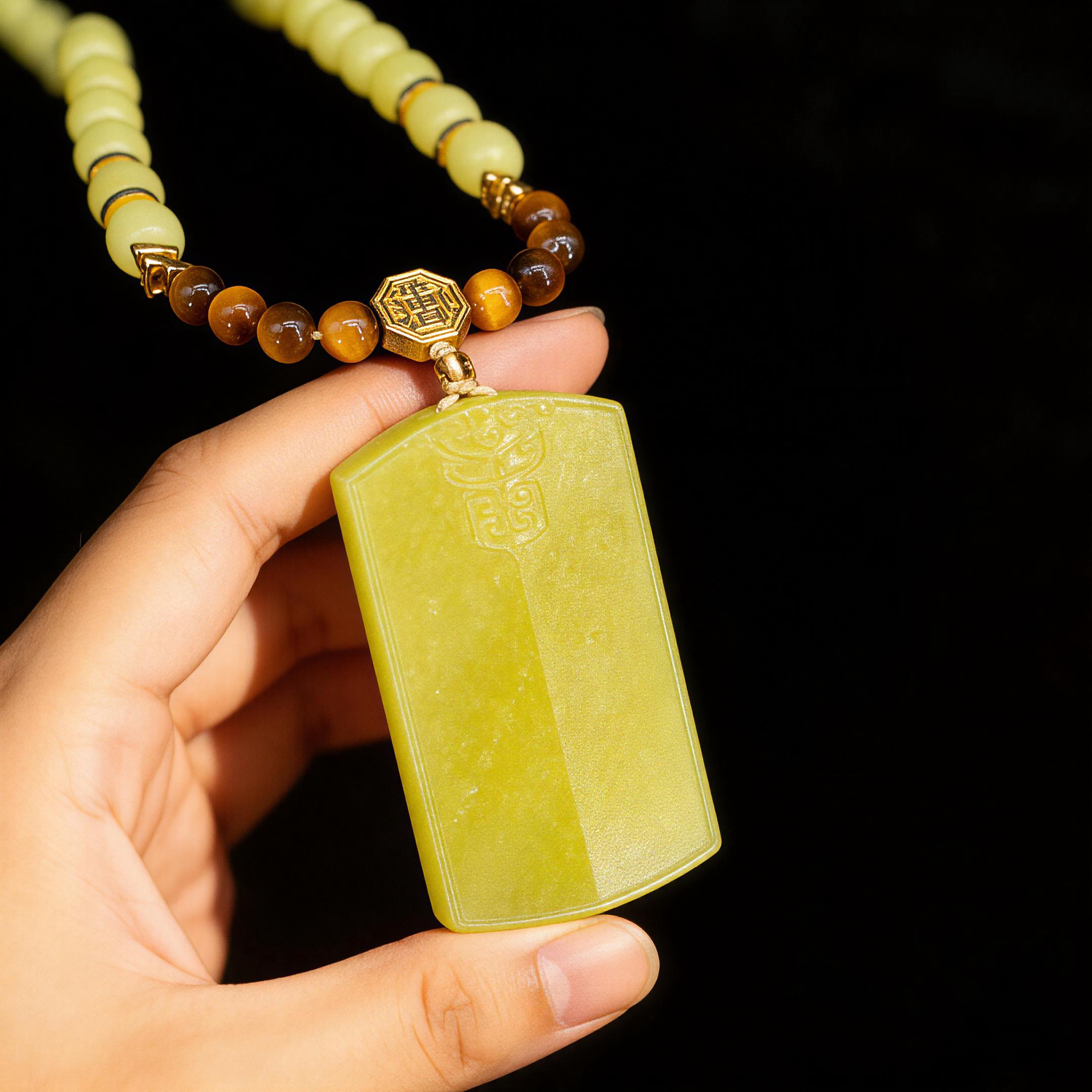 Guardian Beast Peace Jade Pendant – Collector’s Edition-Karmasoul