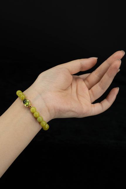 Abundance &amp; Light Energy Jade Bracelet-Karmasoul