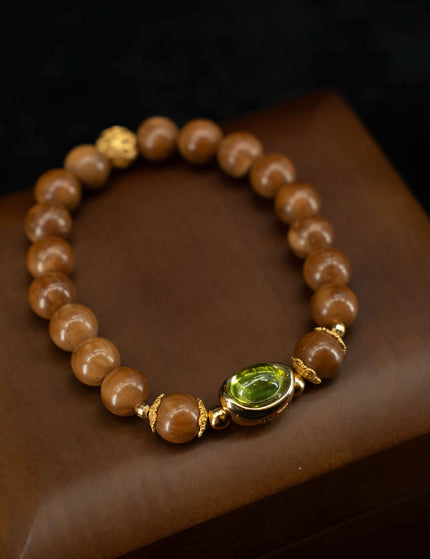 Peridot Ingot Accent Bracelet