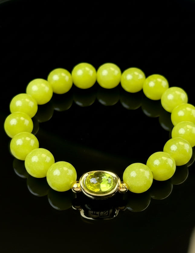 Abundance &amp; Light Energy Jade Bracelet-Karmasoul