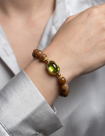 Peridot Ingot Accent Bracelet