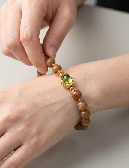 Peridot Ingot Accent Bracelet