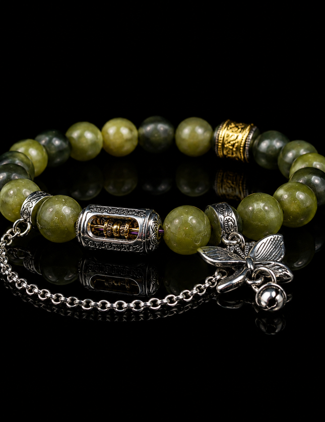 Zen Stillness Bodhi Prayer Wheel Bracelet-Karmasoul