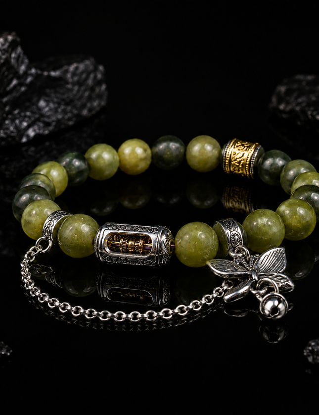 Zen Stillness Bodhi Prayer Wheel Bracelet-Karmasoul