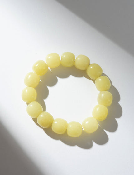 Yellow Jade Beaded Bracelet