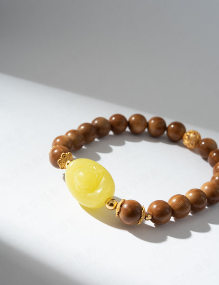 Olive Jade Ingot Accent Bracelet