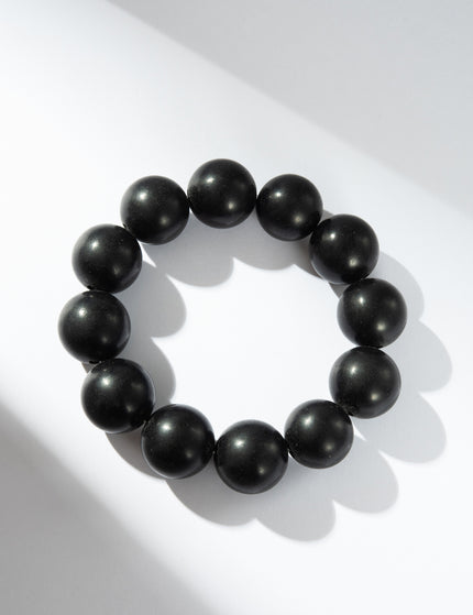Black Jade Beaded Bracelet