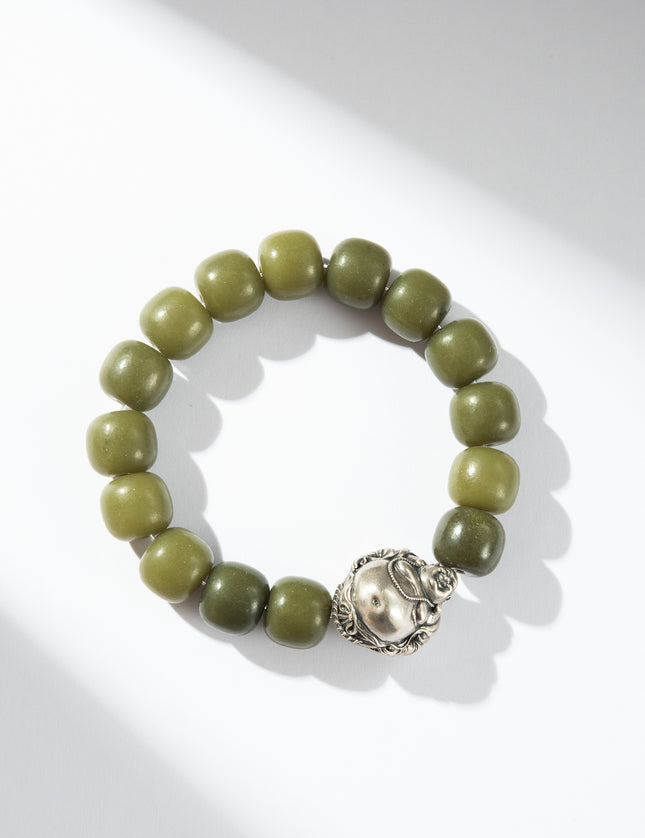 Laughing Buddha Jade Bracelet