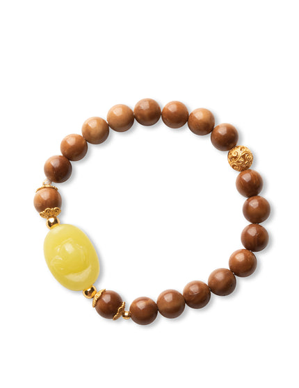 Olive Jade Ingot Accent Bracelet