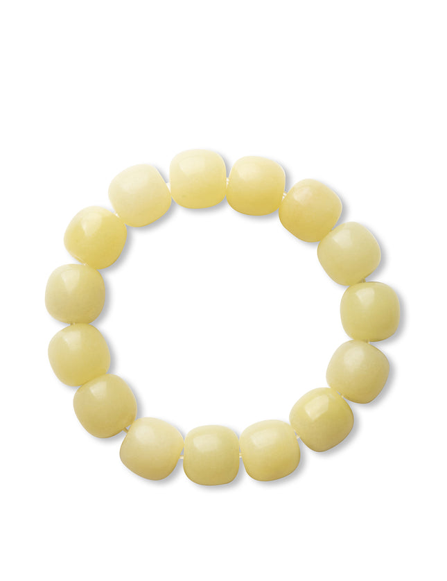 Yellow Jade Beaded Bracelet