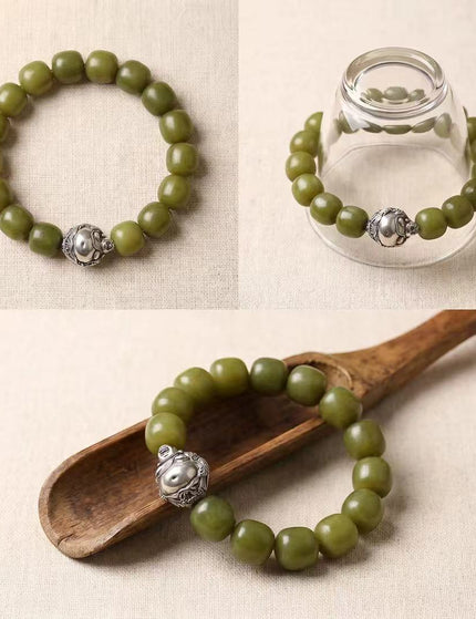Laughing Buddha Jade Bracelet