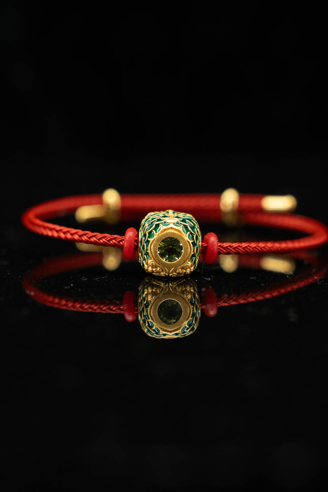 Guardian Dragon Peridot Bracelet-Karmasoul