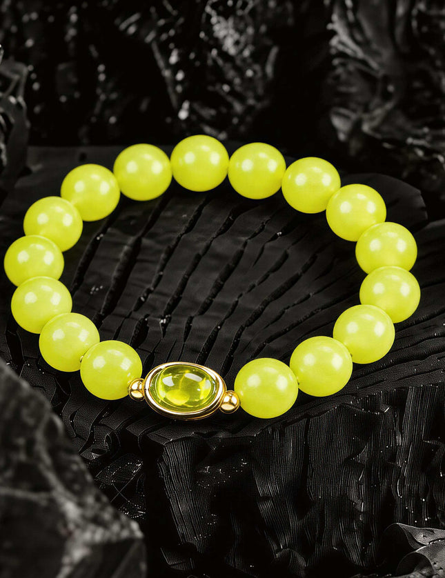 Abundance &amp; Light Energy Jade Bracelet-Karmasoul
