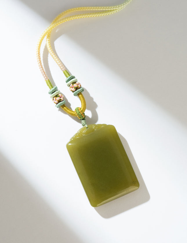Olive Jade Pendant — product view