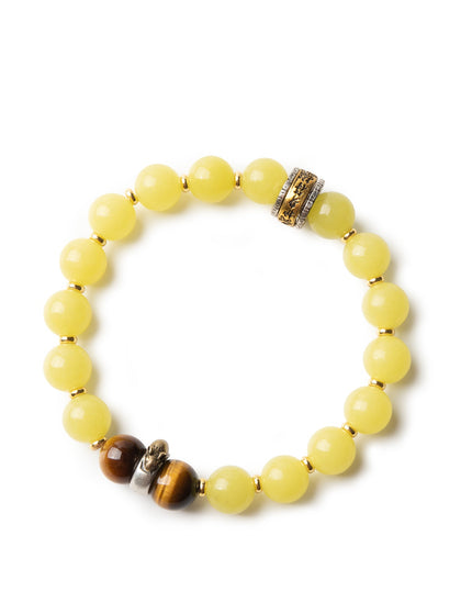 Rat zodiac jade bracelet on white
