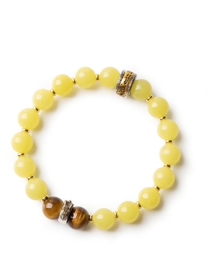 Snake zodiac jade bracelet on white